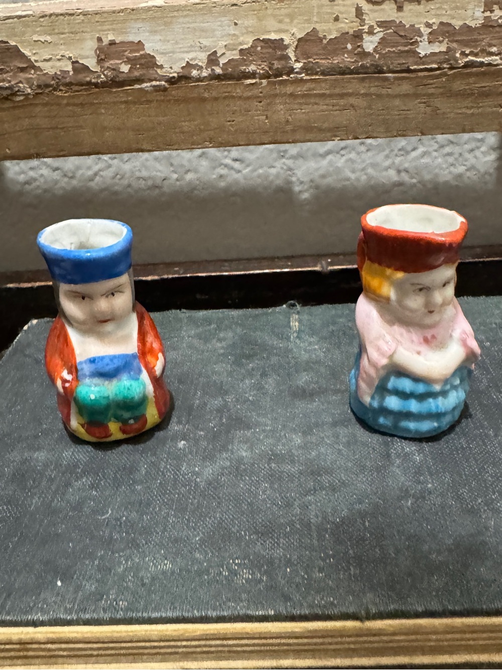 Vintage Mini Toby Cup Mug Creamer Pitchers, Made in Occupied Japan, Character Ju